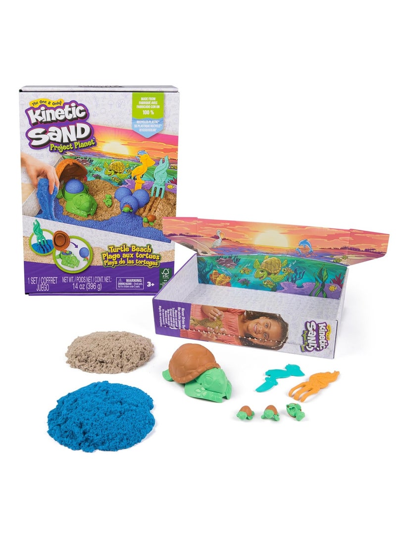 Kinetic Sand, Project Planet Turtle Beach with 396g Play Sand, Tools & Moulds, Sustainably Minded Materials, Sensory Toys for Kids Aged 3+ - pzsku/Z607B2FD59B6C0B63B428Z/45/_/1734786761/70699bae-639a-40de-b499-a1850afb1ed1