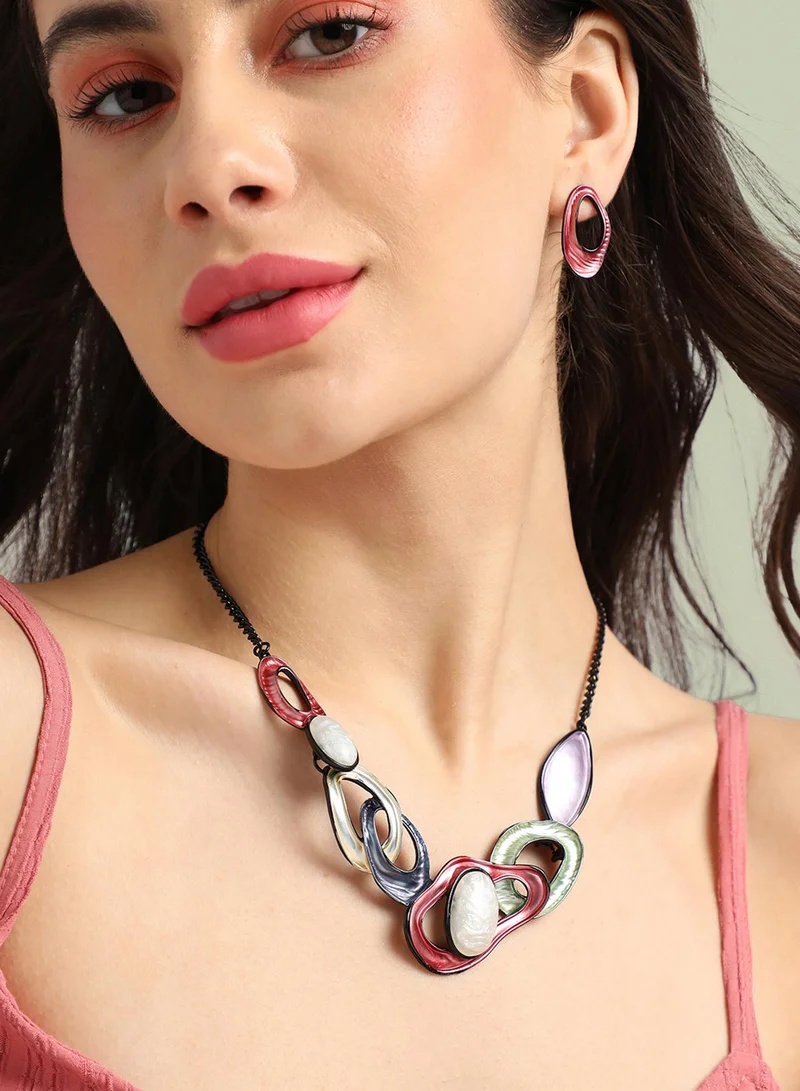 SOHI  Abstract Stone Artificial Jewellery Set for Women | Best Price UAE