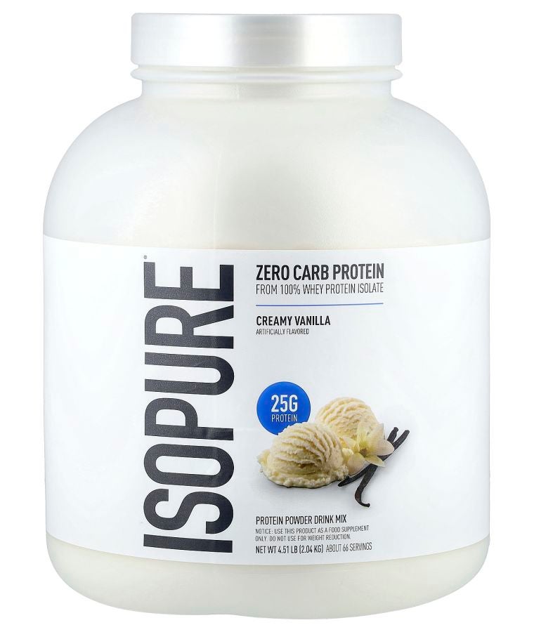 Isopure Zero Carb Protein Powder Creamy Vanilla 4.5 lb (2.04 kg)