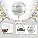 TONIFUL 8Pcs Large Silver 4D Giant Round Foil Balloon 22inch Big Mirror Metallic Mylar Sephere Balloons for Christmas New Year Birthday Party Graduation Wedding Bridal Shower Decoration Supplies - Image 2