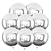 TONIFUL 8Pcs Large Silver 4D Giant Round Foil Balloon 22inch Big Mirror Metallic Mylar Sephere Balloons for Christmas New Year Birthday Party Graduation Wedding Bridal Shower Decoration Supplies - Image 4