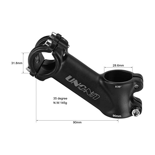 FOMTOR 31.8 Stem 35 Degree 90mm FOMTOR Bicycle Handlebar Stem Riser MTB Stem Suitable for Mountain Bike Road Bike BMX MTB 90mm - Image 2