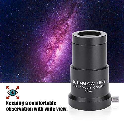 Serounder 1.25-inch 3X Lens Optical Glass Multi Coated Wide View Telescope Monocular Eyepiece Lens for Standard Telescope Astronomy Eyepiece - Image 4