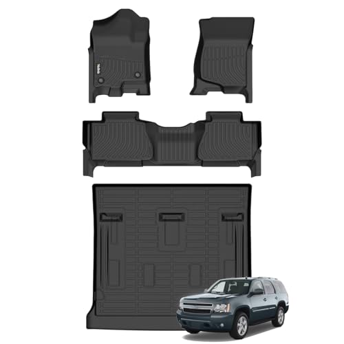 Wailtnb-All Weather Floor Mats & Cargo Liner for 2007-2014 Chevrolet Tahoe/GMC Yukon(Not for XL) Custom Fit Chevrolet Tahoe Waterproof Durable Easy to Clean Accessories for Tahoe - Image 1
