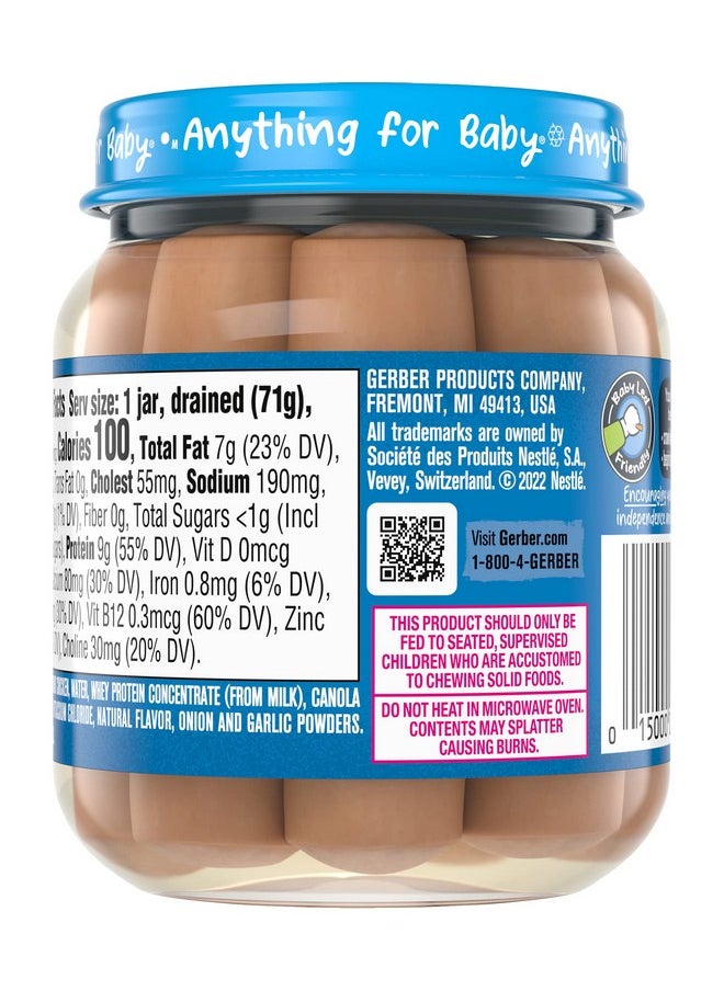 Gerber - Gerber Mealtime for Baby Lil’ Sticks, Chicken Sticks, Packed in Water, No Nitrates or Nitrites Added, for Crawlers 10 Months & Up, 2.5 Ounce Jar (Pack of 10 Jars) - Image 1