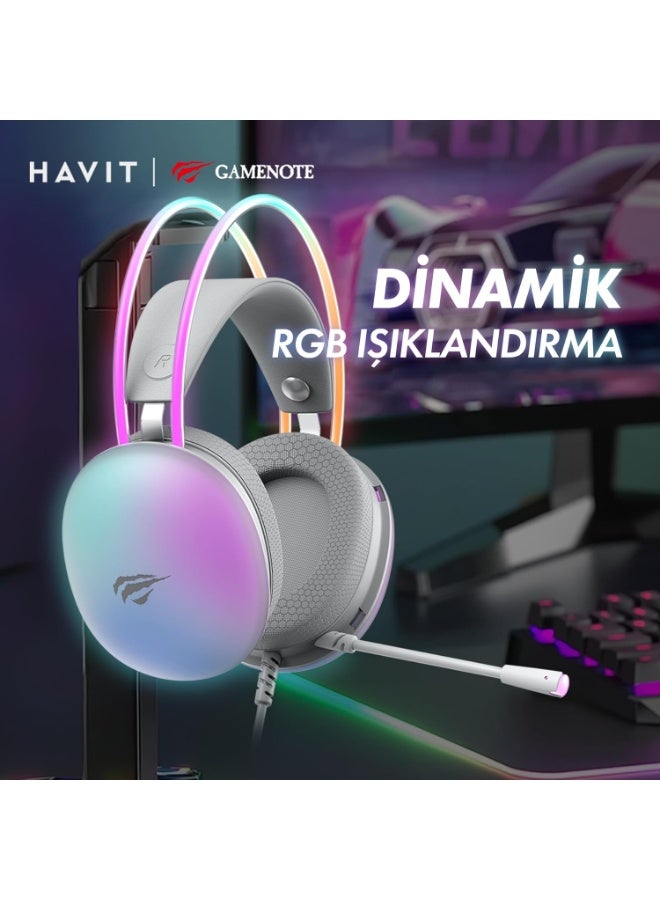 هافيت Havit Gamenote H2037D RGB Gaming Gaming Headset with Microphone 3.5mm Jack - Image 4