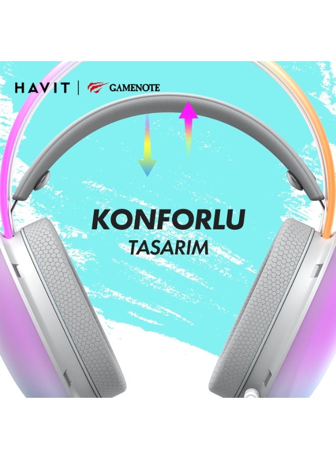 هافيت Havit Gamenote H2037D RGB Gaming Gaming Headset with Microphone 3.5mm Jack - Image 5