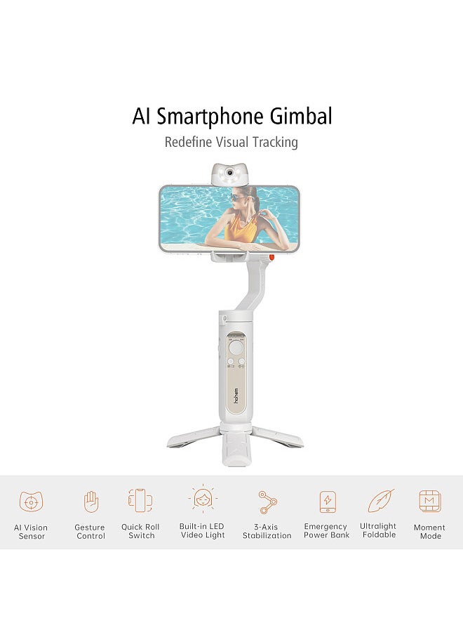 3-Axis AI Smart Tracking Palm Gimbal Handheld Smartphone Stabilizer Gesture Control