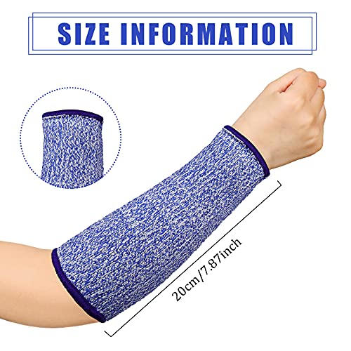 Sintege 3 Pairs Arm Protectors for Thin Skin and Bruising Cut Resistant Forearm Sleeve Level 5 Arm Burn Protection Sleeve (Royal Blue,7.9 Inch) - Image 3