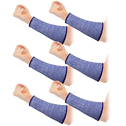 Sintege 3 Pairs Arm Protectors for Thin Skin and Bruising Cut Resistant Forearm Sleeve Level 5 Arm Burn Protection Sleeve (Royal Blue,7.9 Inch) - Image 1