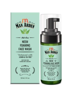 Man Arden Man Arden Anti-Acne Neem Foaming Face Wash - Helps Fight Acne, Cleanses Dirt And Dullness - Infused With Olive Leaf Extract And Aloe Vera, 120ml  - Image 1