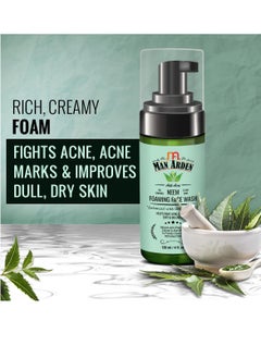 Man Arden Man Arden Anti-Acne Neem Foaming Face Wash - Helps Fight Acne, Cleanses Dirt And Dullness - Infused With Olive Leaf Extract And Aloe Vera, 120ml  - Image 2