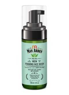 Man Arden Man Arden Anti-Acne Neem Foaming Face Wash - Helps Fight Acne, Cleanses Dirt And Dullness - Infused With Olive Leaf Extract And Aloe Vera, 120ml  - Image 4