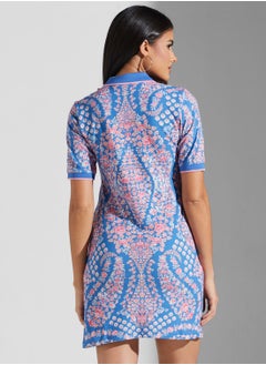Label RITU KUMAR Printed Polo Neck Dress  - Image 2