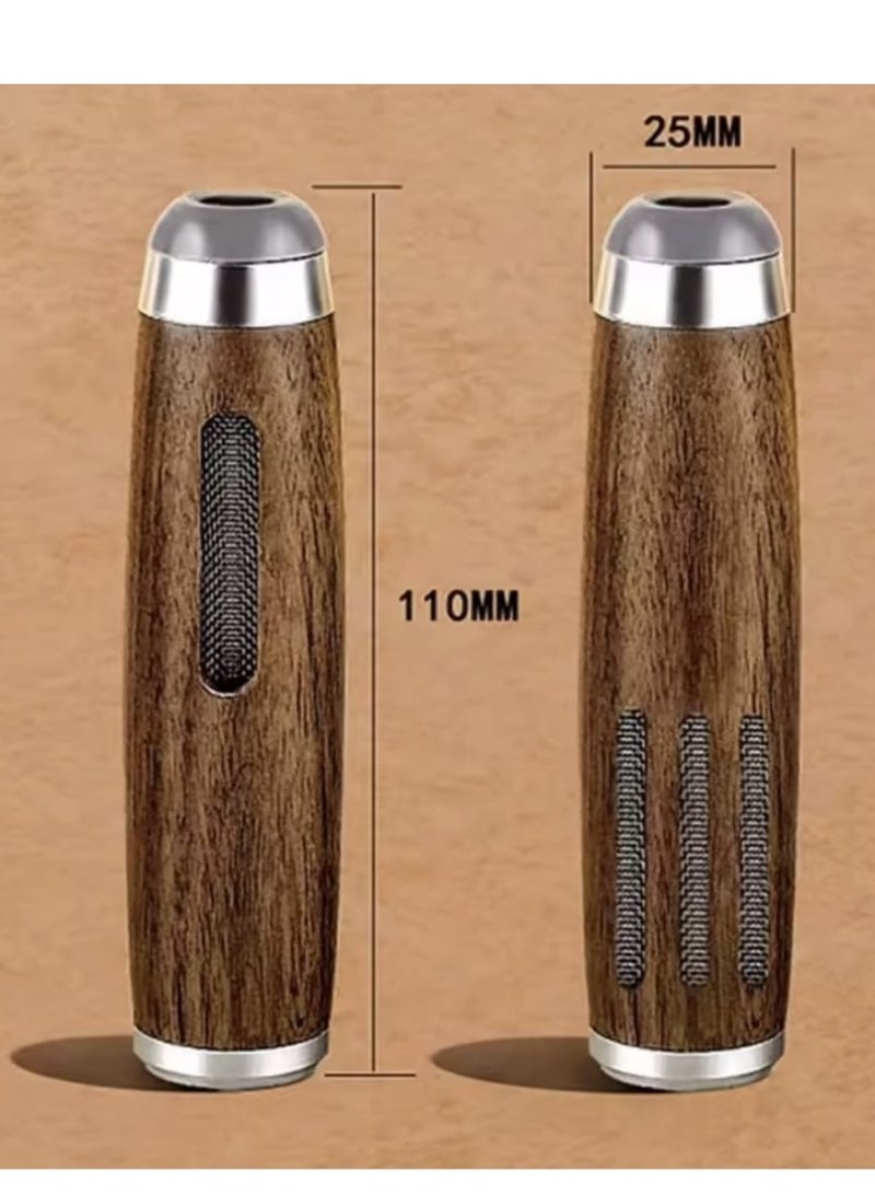 منفضة رماد السجائر بتصميم عصري للمنزل من الخشب و الستانلس ستيل مزودة بغطاء فضي بثلاث مقاسات متعددة - Image 2