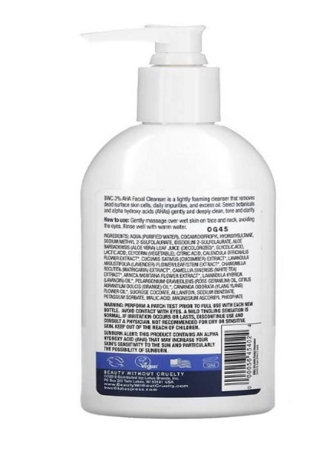 Beauty Without Cruelty - Facial Cleanser 3 AHA Complex 8.5 fl oz 250 ml - Image 1