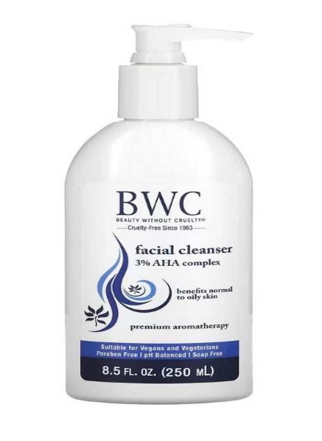 Beauty Without Cruelty - Facial Cleanser 3 AHA Complex 8.5 fl oz 250 ml - Image 1