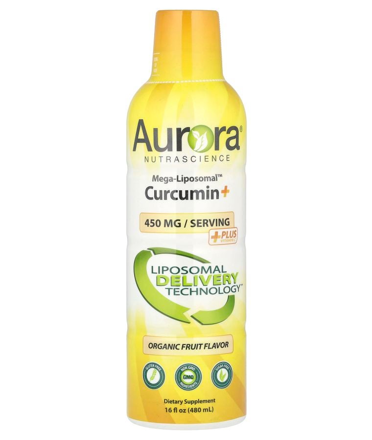 Aurora Nutrascience Mega-Liposomal™ Curcumin+ Organic Fruit 450 mg 16 fl oz (480 ml)