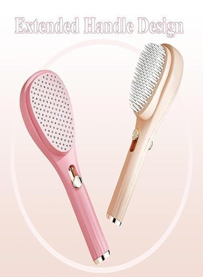 COMBELLE Self-Cleaning Anti-Static Hair Brush Comb for Men & Women | Detangling Massage Comb with Retractable Bristles | Suitable for All Hair Types - Image 2