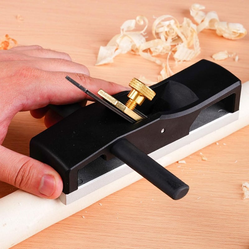 Naroote Wood Planer, Adjustable Hand Planer with 2 Inch No 65 Mn Steel, Lightweight Nylon Body Aluminum Alloy Bottom for Round Wooden Rods - Image 5