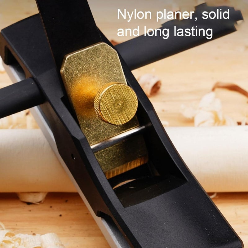 Naroote Wood Planer, Adjustable Hand Planer with 2 Inch No 65 Mn Steel, Lightweight Nylon Body Aluminum Alloy Bottom for Round Wooden Rods - Image 3