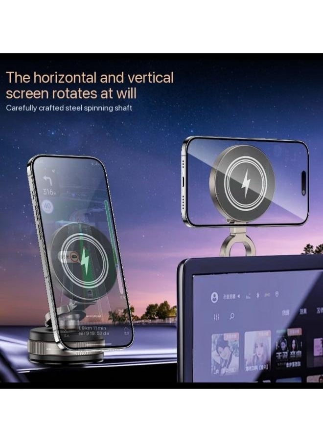 TIGER - Upgraded Vacuum Magnetic Wireless Charger Suction Phone Mount – Perfect for Car, Mirror, Gym, and Home Use, Fast Charging for iPhone 12/13/14/15/16 Series - Image 1