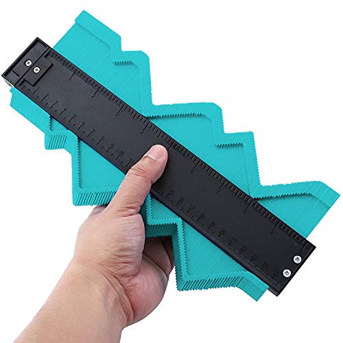 YOLETO Contour Gauge Profile Tool - Irregular Shape Duplicator Outline Tool for Carpenter, Wood Working, Scribing, Corner Angle Edge Measuring ,Multicolor - Image 1
