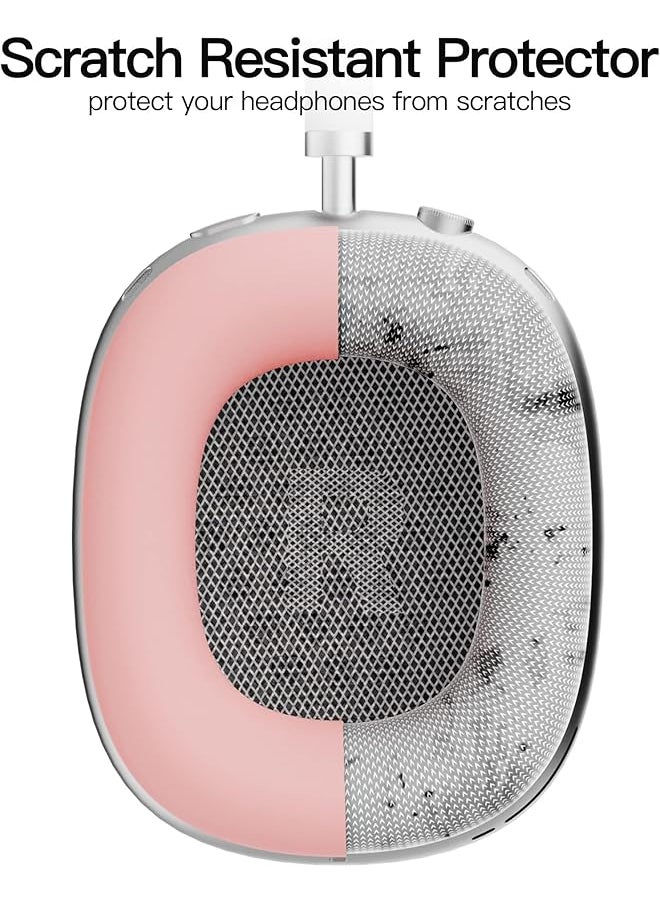 erorex - 2 In 1 Silicone Case For Airpods Max Headphones Anti Scratch Ear Pad Case Cover+ Headband Cover For Airpods Max Accessories Soft Silicone Skin Protector For Airpods Max Pink - Image 1