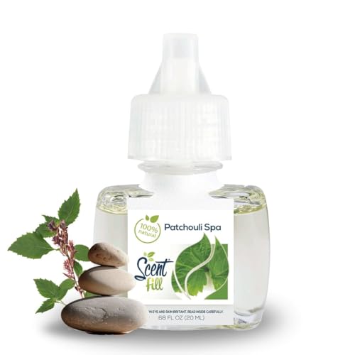 Scent Fill 100% Natural Patchouli Spa Plug in Air Freshener, Scented Oil Refills, 2 Refills + Diffuser - Image 2