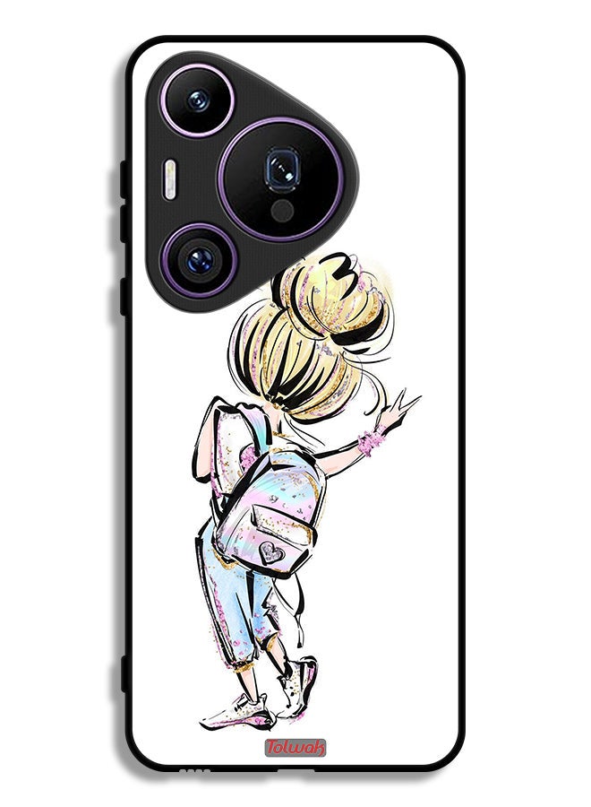 Tolwak Huawei Pura 70 Pro Protective Case Cover Back To School Girl Art - Image 1