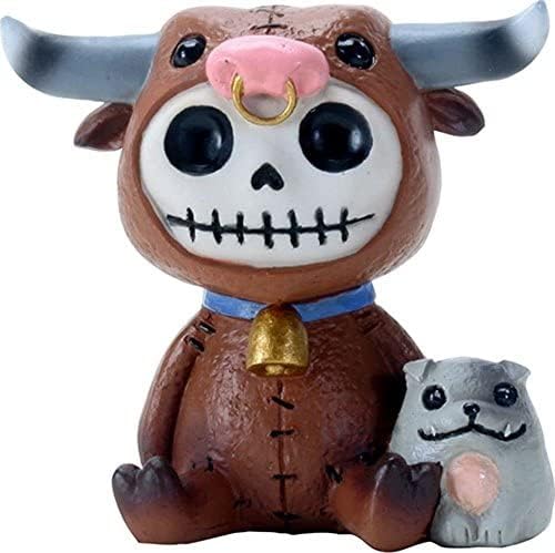SUMMIT COLLECTION Furrybones Torro Signature Skeleton in Bull Costume with Small Doggy - Image 2