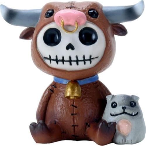 SUMMIT COLLECTION Furrybones Torro Signature Skeleton in Bull Costume with Small Doggy - Image 3