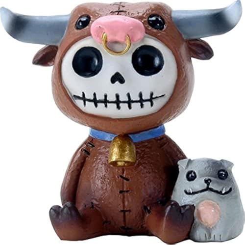 SUMMIT COLLECTION Furrybones Torro Signature Skeleton in Bull Costume with Small Doggy - Image 4