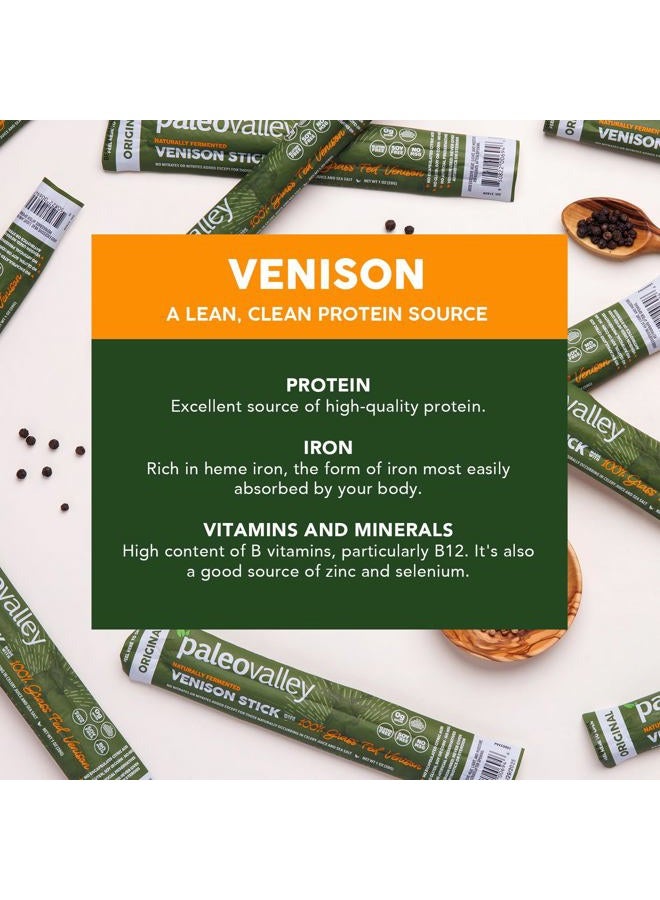 Paleovalley 100% Grass Fed Venison Sticks – 10 Pack – Keto-Friendly, High Protein, Low-Calorie Snack – Omega-3 Rich, Gluten-Free, Nitrate-Free, Naturally Flavored – Healthy On-the-Go Meat Snack - Image 5