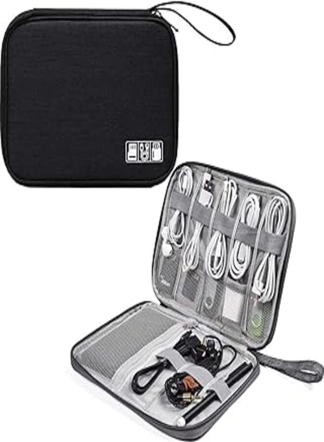 dealcase Electronics Accessories Bag, Digital Gadget Organizer Case, Waterproof Travel Gear Storage Carrying Sleeve Pouch for Cable, USB, Earphones, Portable Hard Drives, Power Banks Assorted Colors
