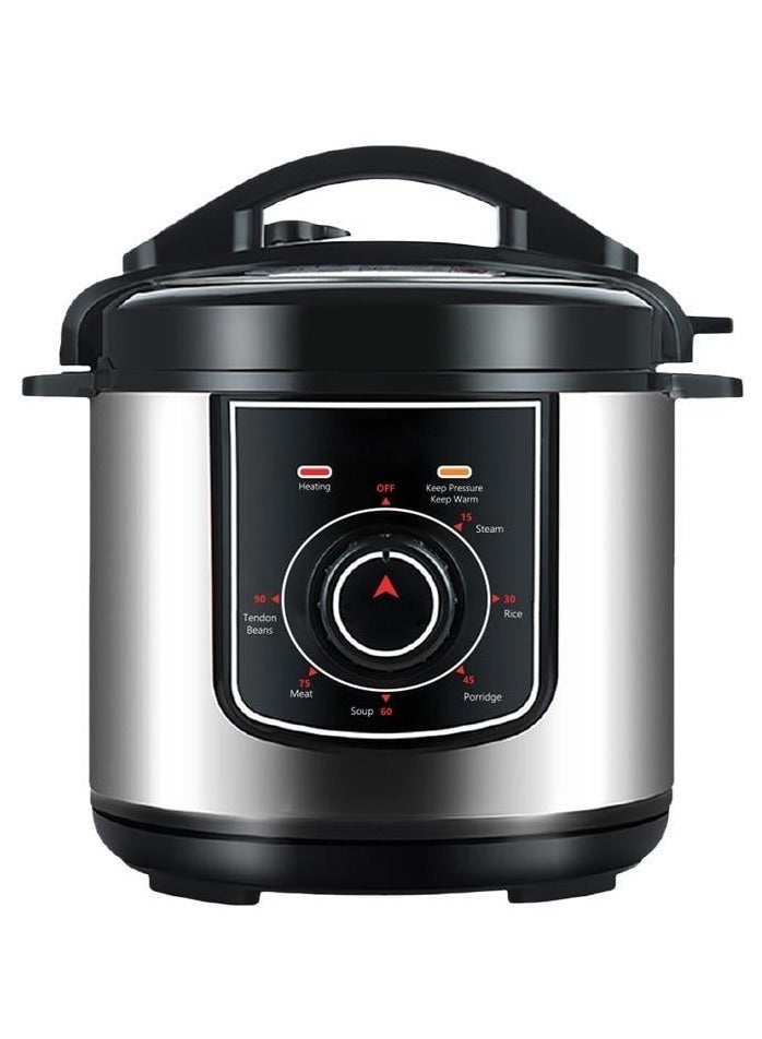 Denix 6-liter digital electric pressure cooker, made of stainless steel, equipped with a smart touch control panel, 1000W fast cooking power, versatile appliance for cooking rice, stews, soups, beans, yogurt, and more. - Image 1