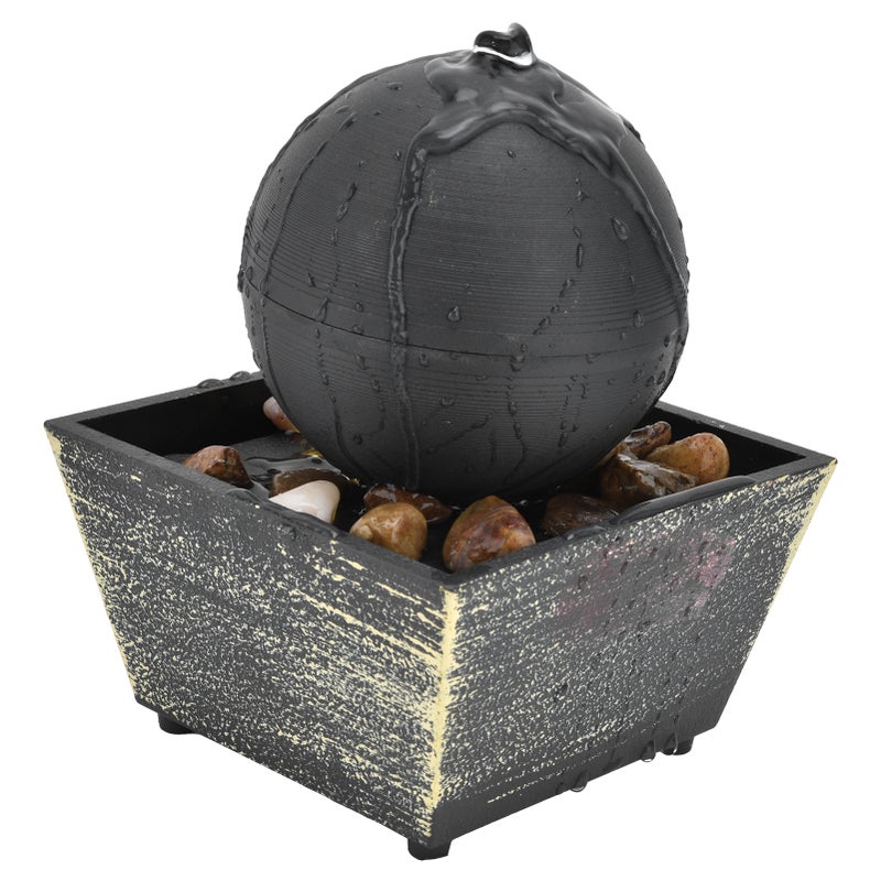 3V USB Indoor Tabletop Ball Fountain with LED Light and Stone Desktop Fountain for Home Office Decor - Image 5
