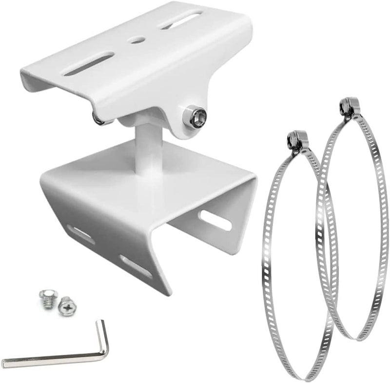 Bectro حامل تركيب عمود كاميرا CCTV مع 2 حلقة من الفولاذ المقاوم للصدأ بقطر 100 مم، قابل للتعديل بزاوية 360°، للاستخدام الداخلي والخارجي، متوافق مع كاميرات من 1 ميجابكسل إلى 12 ميجابكسل - Image 1