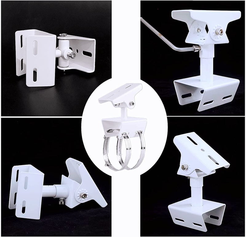 Bectro حامل تركيب عمود كاميرا CCTV مع 2 حلقة من الفولاذ المقاوم للصدأ بقطر 100 مم، قابل للتعديل بزاوية 360°، للاستخدام الداخلي والخارجي، متوافق مع كاميرات من 1 ميجابكسل إلى 12 ميجابكسل - Image 5