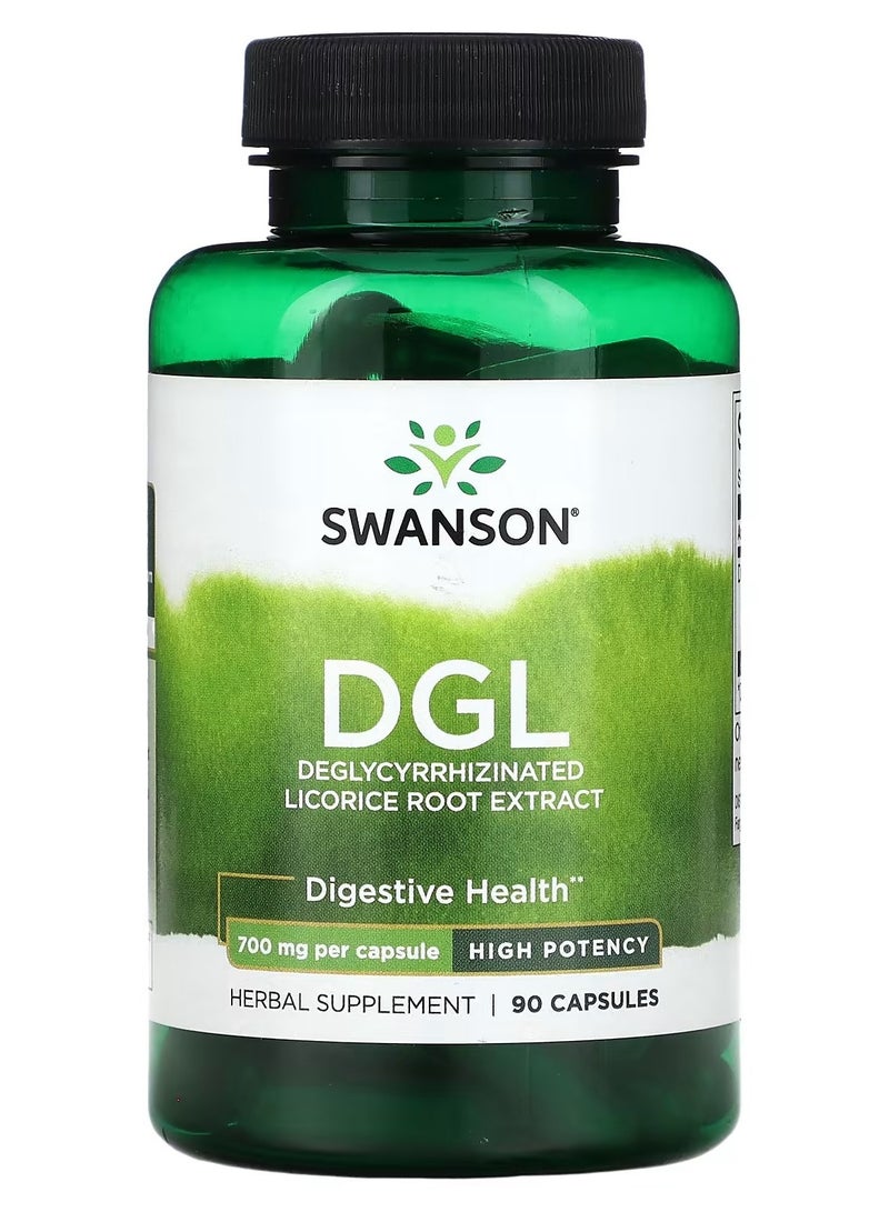 Swanson, DGL, High Potency, 700 mg, 90 Capsules