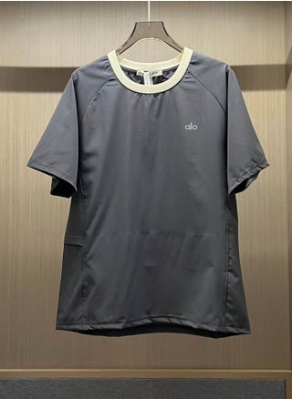Alo Yoga round neck short sleeve T-shirt gray - pzsku/Z607C30D0EC61B5D8FF4BZ/45/1750735022/8e5dead7-35a6-40cf-aa95-149810e60d4c