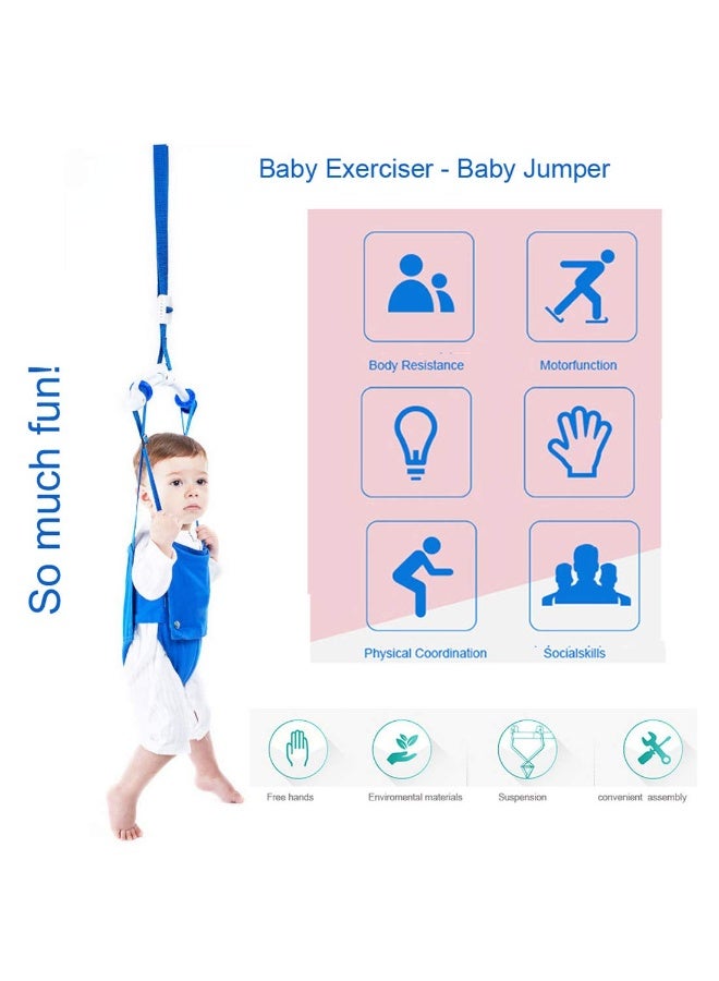 Creative Door Jumper Set - Adjustable Toddler Baby Bouncer Baby Toys Baby Walker Swing (Blue) - Image 3