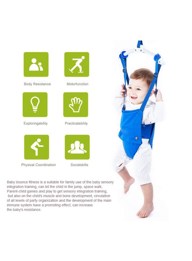 Creative Door Jumper Set - Adjustable Toddler Baby Bouncer Baby Toys Baby Walker Swing (Blue) - Image 2