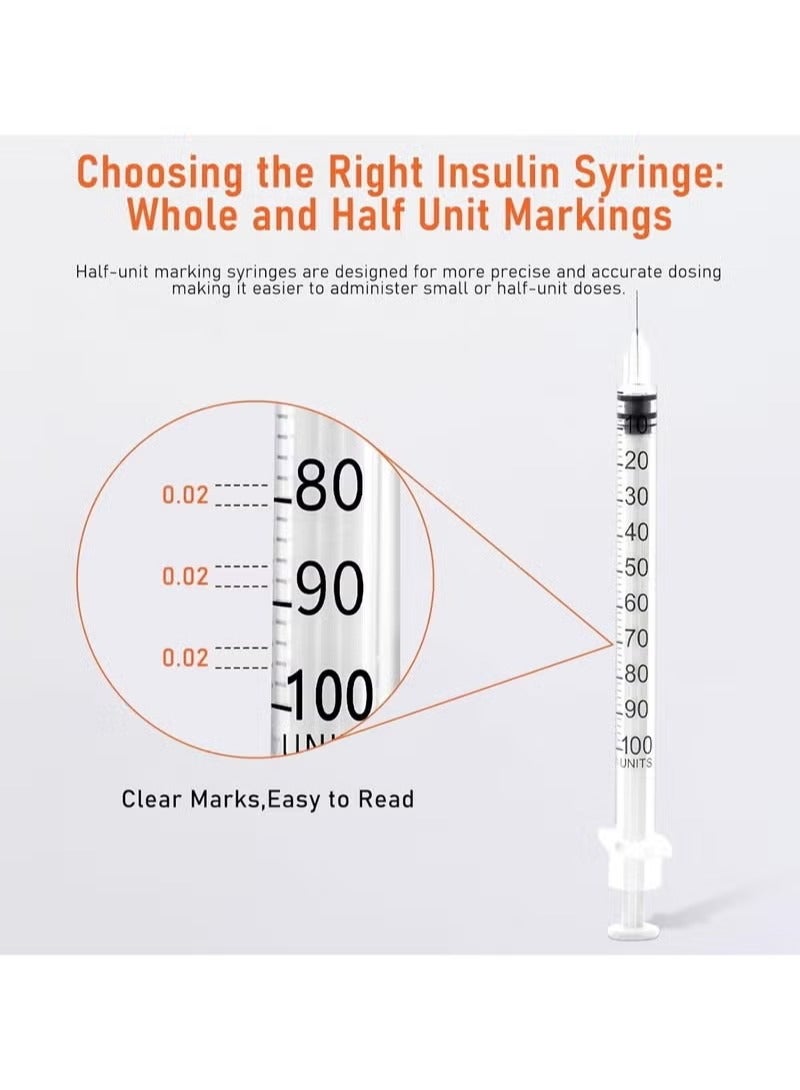 Verifine 1 ml Insulin Syringe 30G x 1/2 (6 mm) Individually Packed – 50 Pieces - Image 4