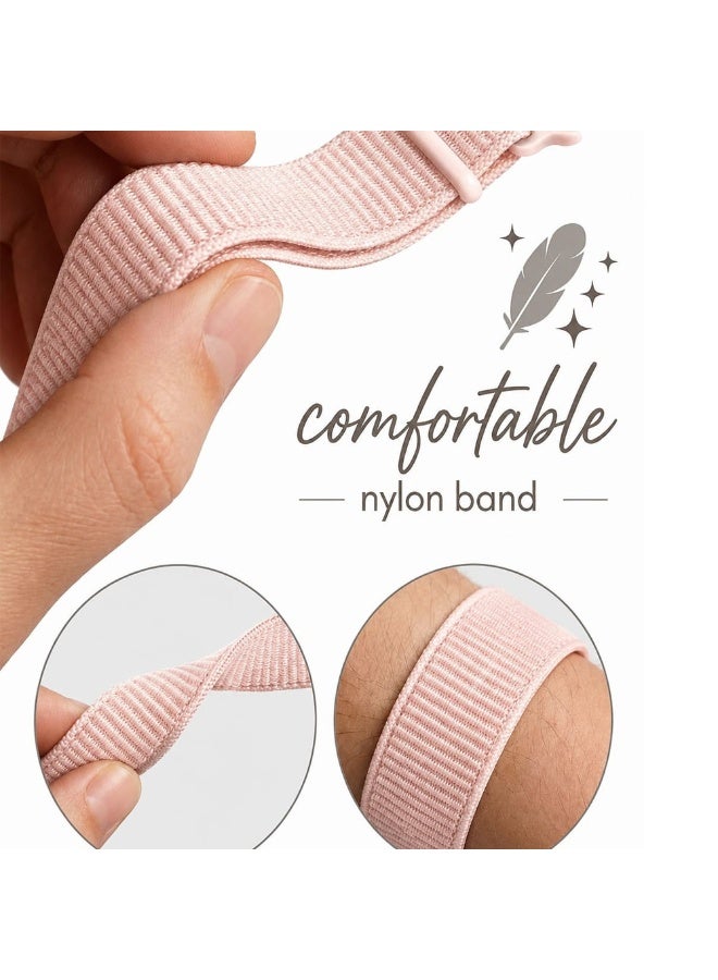 CATANES Breathable Nylon Sport Loop Band Compatible with Apple Watch 44mm 45mm 46mm 49mm for Women Men, iWatch Wrist Straps for Ultra 3 2, Se, Series 11 10 9 8 7 - baby pink - Image 4