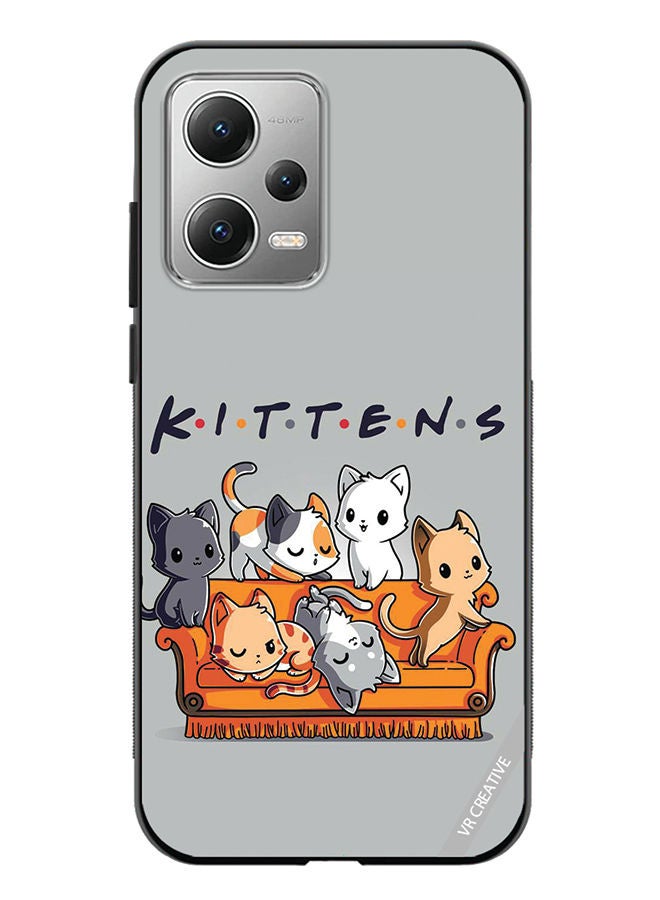 VR CREATIVE Protective Case Cover For Xiaomi Redmi Note 12 Kittens Design Multicolour - Image 1