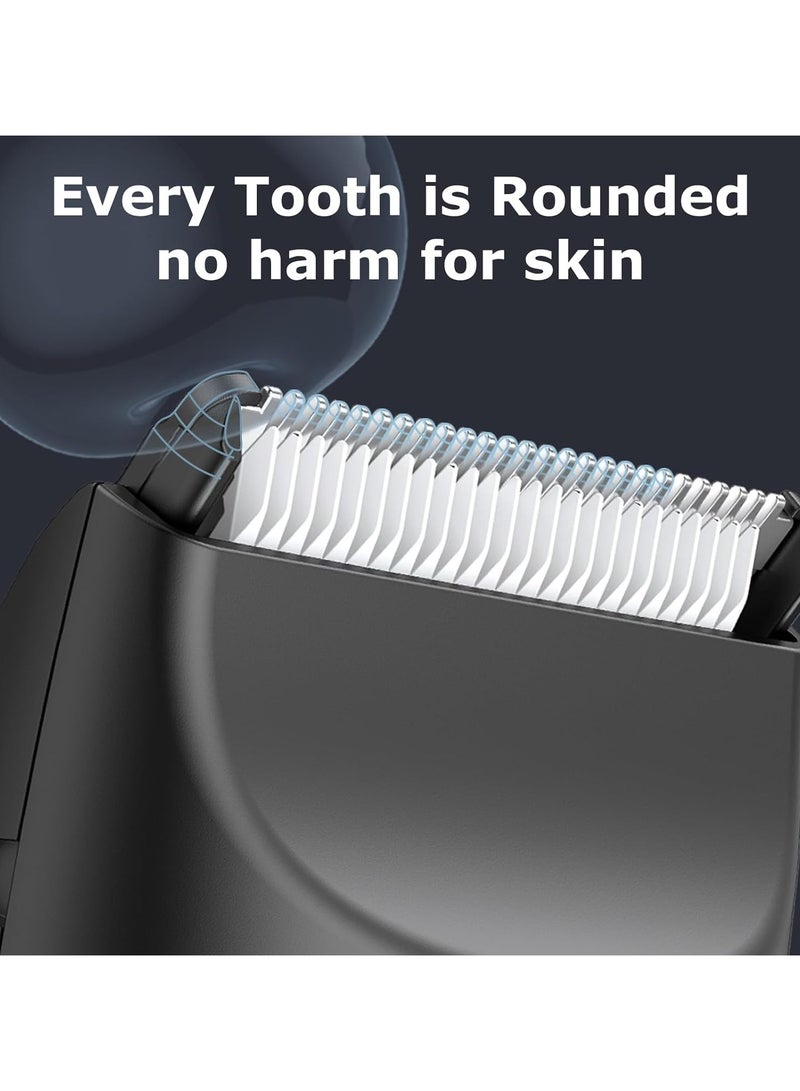 ENSSU Body Hair Trimmer for Men, Electric Manscape Groin Trimmer with Skin-Safe Ceramic Clipper, Waterproof Ball Trimmer for Chest, Beard, and Pubic Hair - Image 3