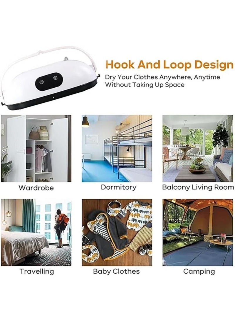 GENNEXT مجفف ملابس كهربائي محمول قابل للطي صغير للتجفيف السريع للاستخدام المنزلي والشقق والسفر - Image 4