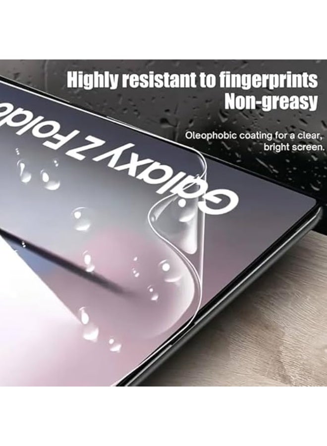Screen Protector for Samsung Galaxy Z Fold 7, HD Clear Soft TPU Film 3in1 Pack Front + Back + inside Big Screen Flexible Film, Self-Healing, Scratch-Resistant, Easy to Install Samsung Galaxy Fold 7 - Image 2