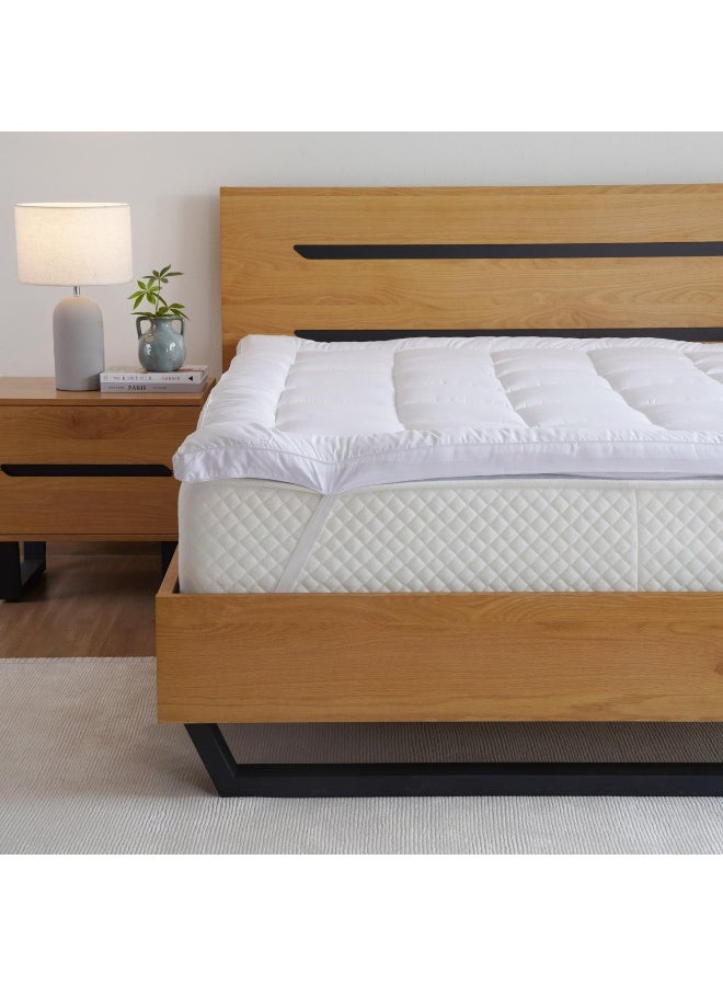 Pan Home Oren Soft Microfiber Mattress Topper 90x200x6cm - White - 126GGO9900229 - Image 5